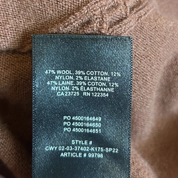 Aritzia Sun-Deh Quinn Cropped Sweater Vest- Brown- Size Medium - Picture 8 of 10